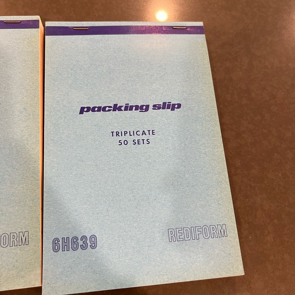 Vintage note pads originally packing slips.